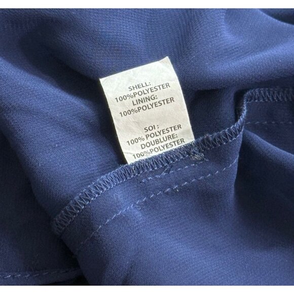 Ramy Brook Yassi Dress Navy Blue Short Sleeve V-Neck Elastic Waist Midi Size S - Picture 11 of 12